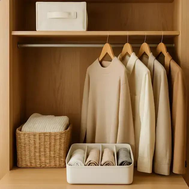 Como usar divisórias e organizadores em armários pequenos
