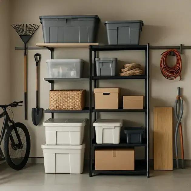 Transformando a garagem em área funcional de armazenamento